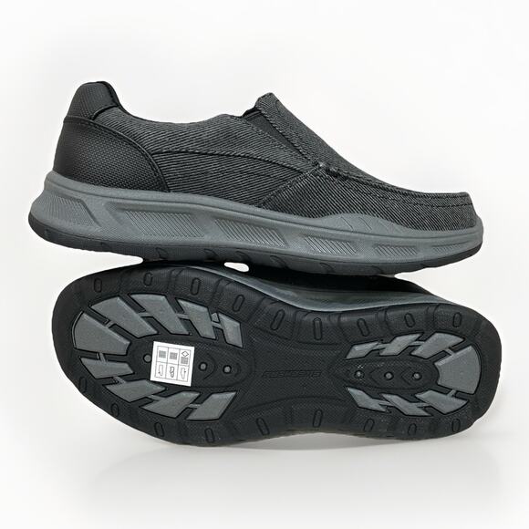 Skechers 204848 Men's 11 Cohagen Vierra Relaxed Fit Slip-On Black Casual Loafer - Picture 4 of 8